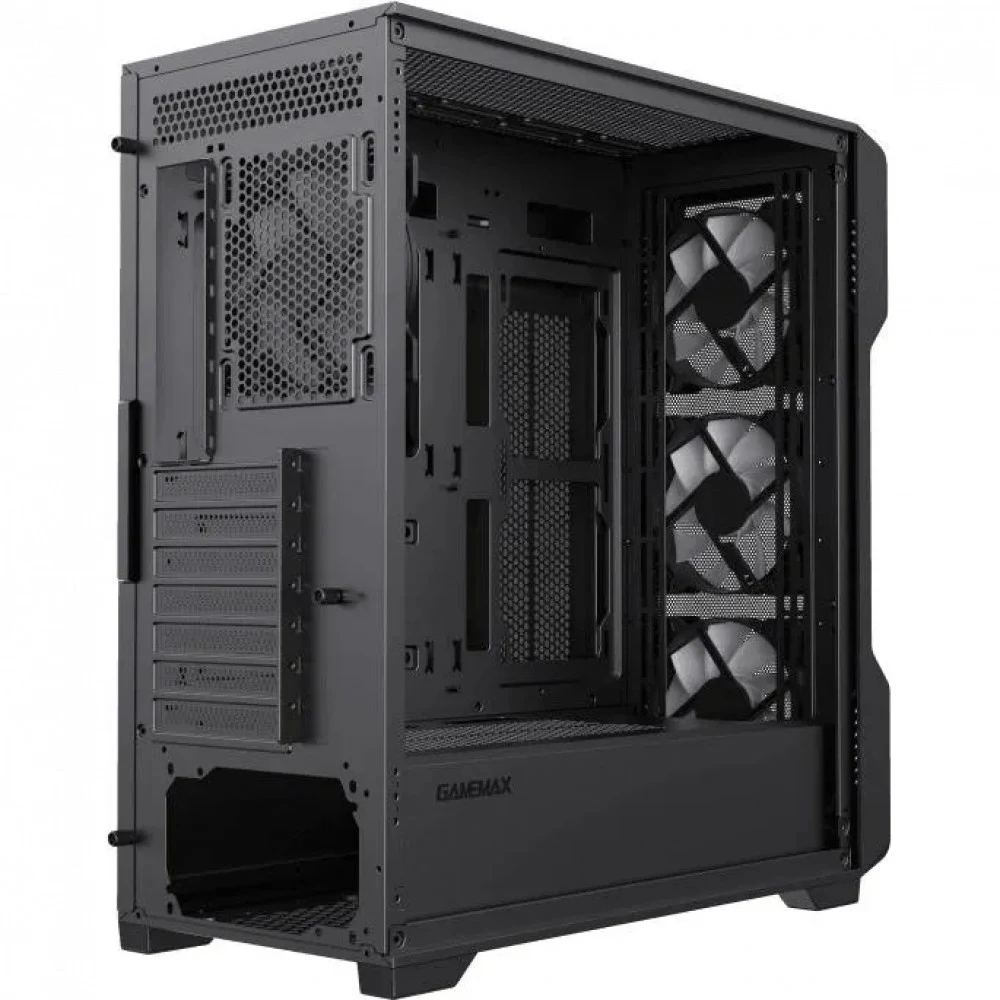 Компьютерный корпус, Gamemax, Siege BK, 9101-0800R0031, ATX/MATX/ITX, 2*3.5"/3*2.5", Высота кулера до 165 мм, Длина VGA до 410 мм, 465x210x485 мм, Без Б/П, Черный