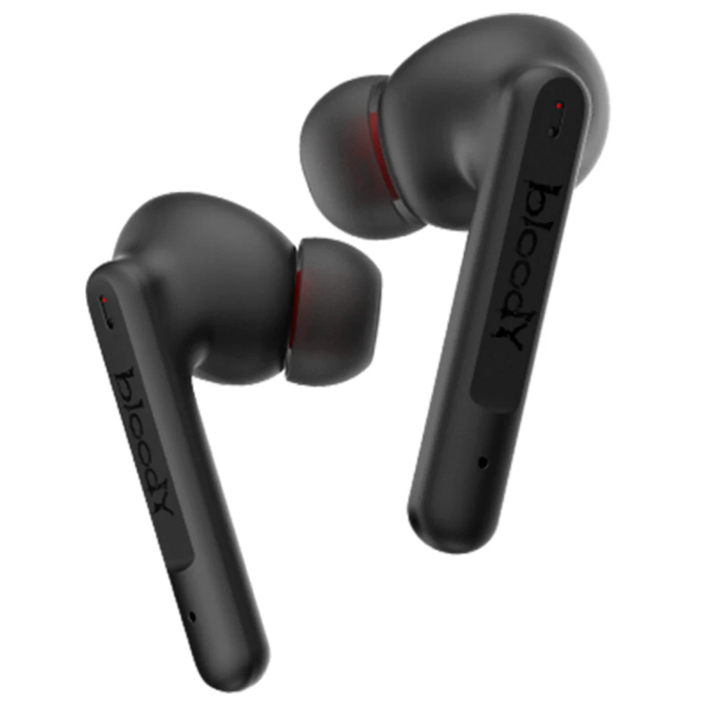 Наушники TWS Bloody M90-Black+Red &lt BTv5.1, 500+40mAh, MOCI, 102dB, ANC, беспроводная зарядка&gt