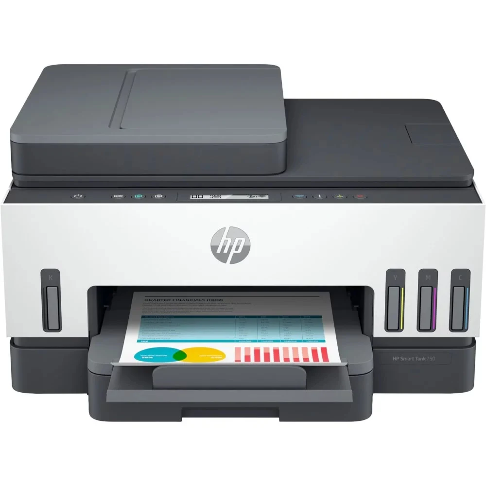 МФУ HP Smart Tank 750 (цв., A4, 1200 dpi, 15 ppm, 256Mb, LCD (70x12 mm), WiFi)