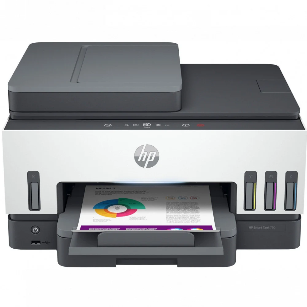 МФУ HP Smart Tank 790 (цв., A4, 1200 dpi, 15 ppm, 256Mb, 3" MGD (touchscreen), WiFi/ADF)