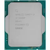 Intel Core i3-12100F, S1700/4 cores/Alder Lake/3.3GHz/12MB L3/10nm/89W, OEM