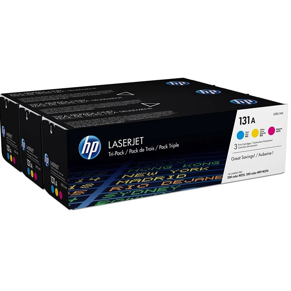 Картридж лазерный HP 131A U0SL1AM многоцветный тройная упак. (1800стр.) для HP LJ Pro 200/Color M251/M251n/M25