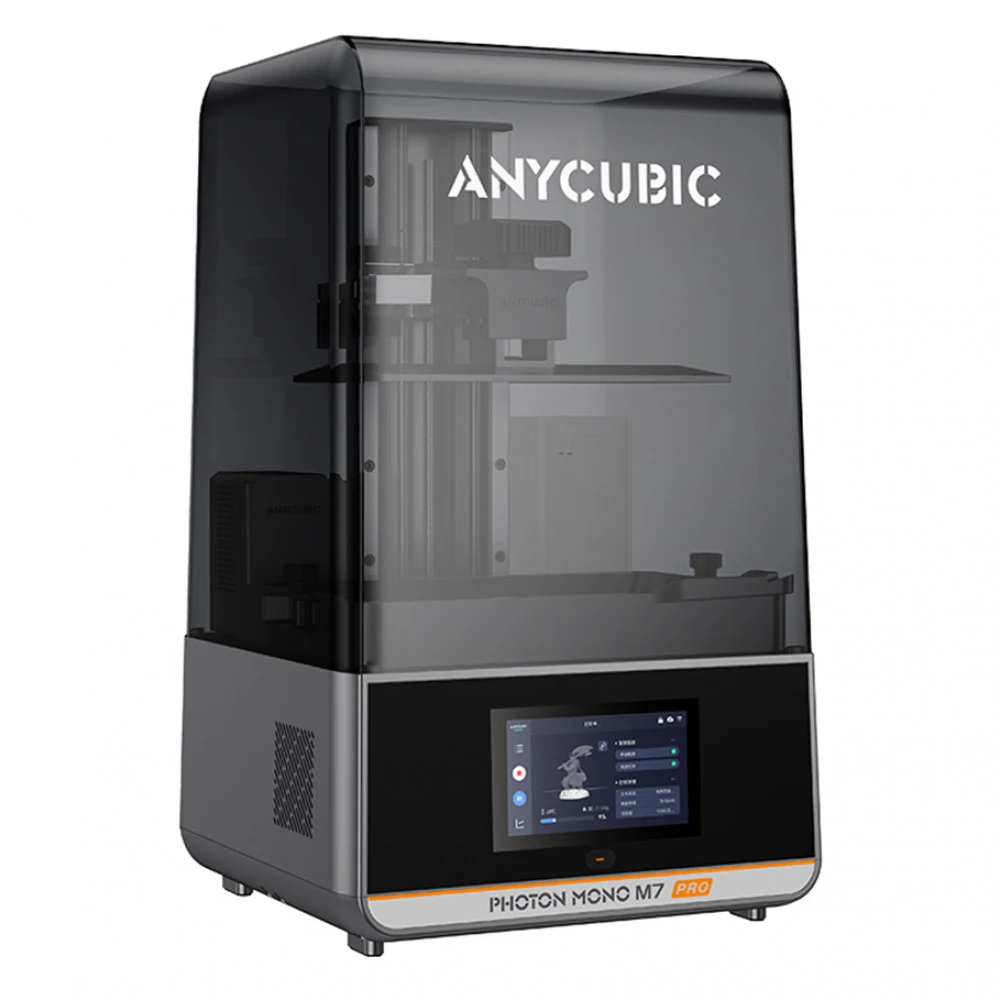 Фотополимерный 3D принтер, Anycubic, Photon Mono M7 Pro PM7RBK0C-O, 6.5 литра, 223х126х230 мм, до 170 мм/ч, Экран 10.1" 14K (COB+Fresnel), Подогрев ванны, Автоподача смолы, Сенсорный дисплей 4.3", U