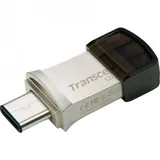 Флеш накопитель 128GB Transcend JetFlash 890, USB 3.1 Gen 1, OTG Type-A/Type-C, серебряный