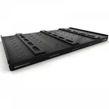 Полка Hyperline Hyperline TSH3H-850-RAL9004 (TSH3H-850-RAL9005) Полка стационарная усиленная, глубина 850 мм, с боковым креплением, нагрузка до 100 кг, для шкафов серии TTB, TTR, 485х850мм (ШхГ), цв