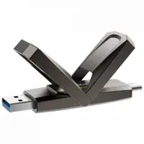 Флеш-накопитель Netac US5 NT03US5C-512GB-32TA USB3.2 512GB black (zink alloy housing)+TypeC Solid St