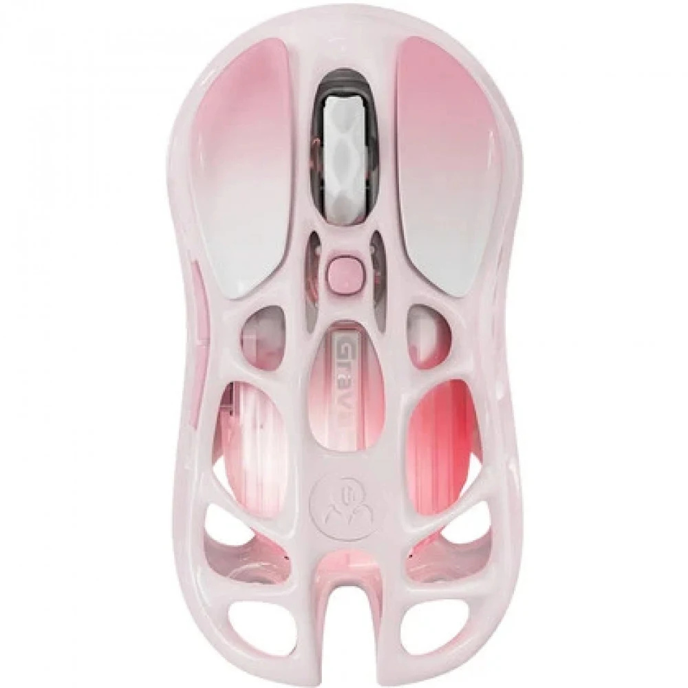 Mouse GravaStar Mercury M1 Pro, Wireless, BT 5.1/2.4GHz, (PAW3395) 26000 dpi, 5 buttons, USB, Pink