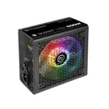 Блок питания, Thermaltake, Smart Pro RGB 500W, PS-SPR-0500NHSAWE-1, 500W, ATX, Standard, APFC, 20+4 pin, 4+4pin, 5*Sata, 4*Molex, 2*PCI-E 6+2 pin, FDD, Non-modular, Вентилятор RGB 12 см, 150*85*140м