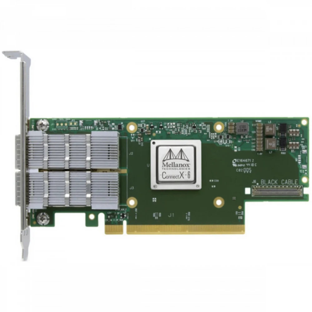 Сетвевая карта Mellanox ConnectX-6 HDR100/100GbE QSFP56 2-Port PCIe VPI, 100GbE Pci Express 4.0 X16