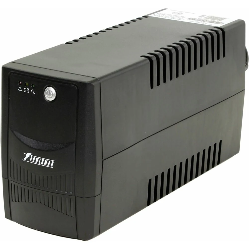 ИБП POWERMAN Back Pro 850, линейно-интерактивный, 850ВА, 480Вт, 2 евророзетки с резервным питанием, батарея 12В 9Ач 1 шт., 298мм х 101мм х 142мм, 4.9 кг./ UPS POWERMAN Back Pro 850, line-interactive