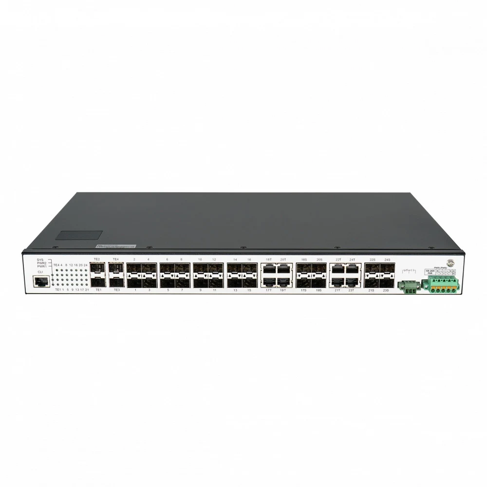 IES2000-5024S8C4X Коммутатор Unmanaged Multi functional PoE Switch (8 1000M PoE ports, 2 GE TX ports built-in AC220V power supply 120W PoE power, desk-top/rack-mounted installation)