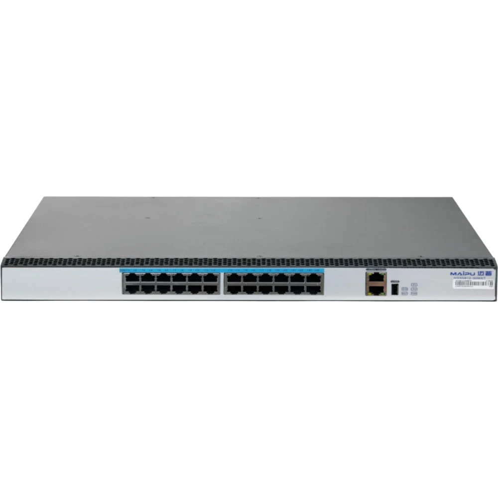 NSS5812-30MXT Коммутатор V1 Version:NSS5812-30MXT Multigigabit Switch, 24-Port 100M/1G/2.5G/5G/10G Base-T interfaces, One Extension Slot, Dual Power Slots