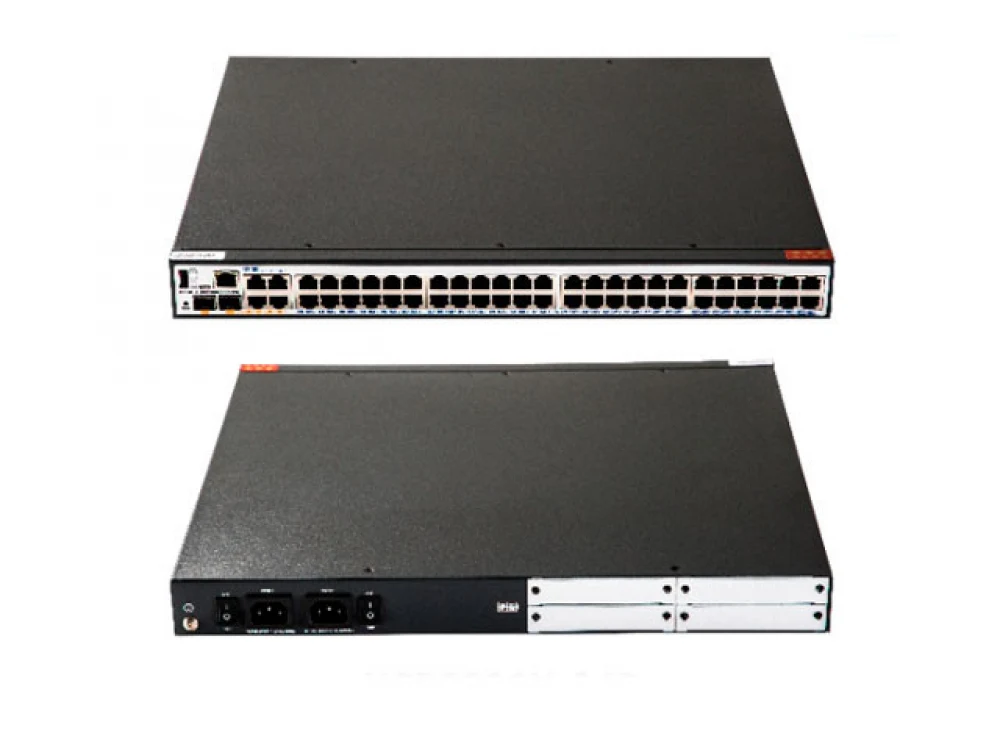 V1 Version:NSR2900X-24D-AC, all-by-China Router, one RJ45 console port, one Micro-USB console port, four 10M/100M/1000M WAN ports (four Combo ports), 48 GE LAN ports, four NRM2 slots, fixed dual AC