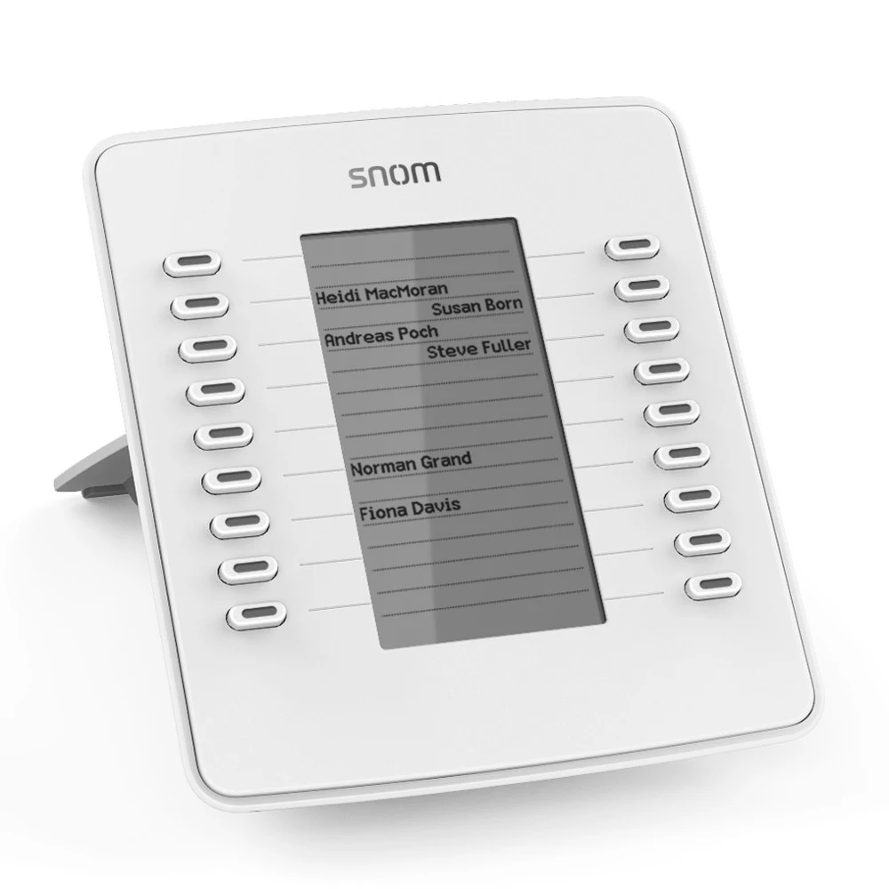 SNOM D7 White Модуль расширения для IP-телефонов D785, D765, D745, D725, D715. Монохромный экран высокого разрешения с подсветкой, 18 самомаркирующихся клавиш со светодиодами, Возможность шлейфового