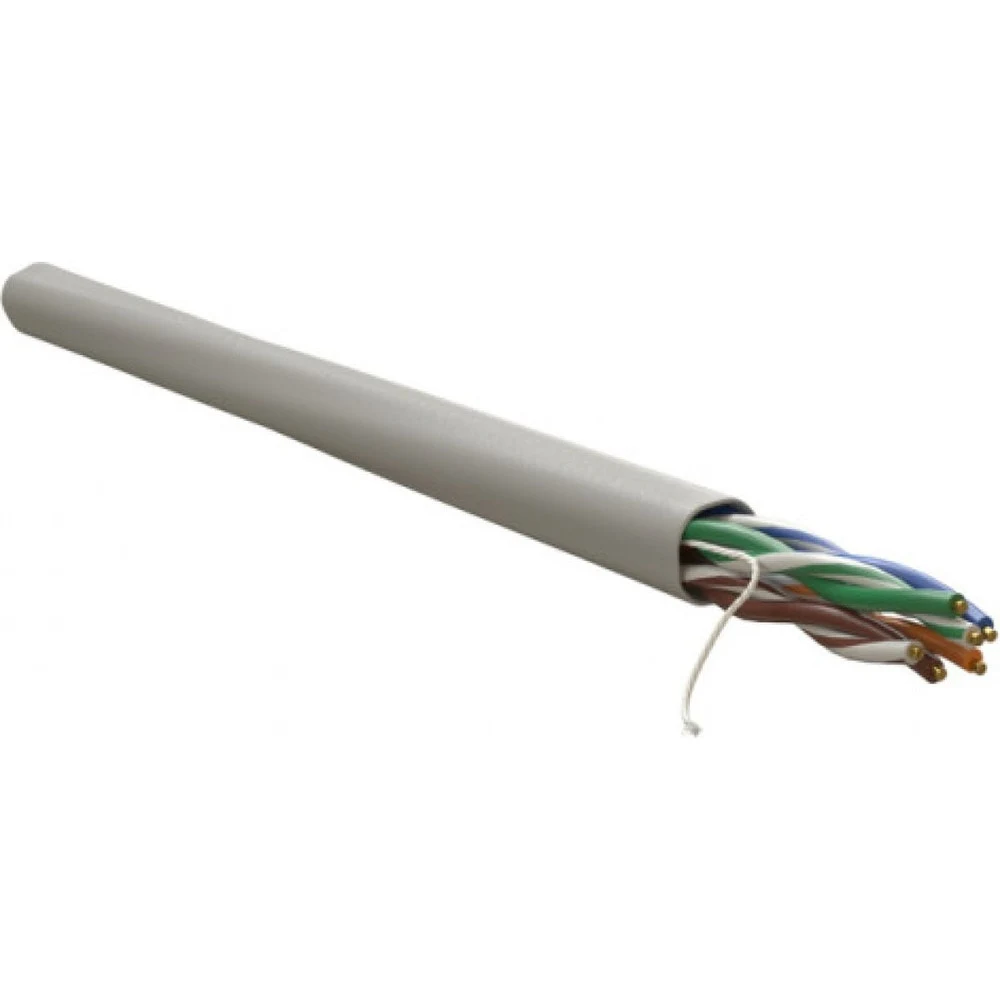 WRline WR-UTP-4P-C5E-LSZH-GY Кабель витая пара, неэкранированный U/UTP, категория 5e, 4 пары (0,50 мм), одножильный, внутренний, LSZH, нг(A)-HF, серый, 305 м