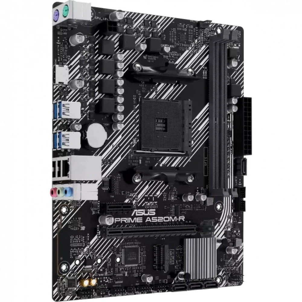 ASUS PRIME A520M-R (Socket AM4, mATX, 2xDDR4(64GB), HDMI 2.1, 1xPCIe 3.0x16/1xPCIe 3.0, 1xLAN, 4xSATA 6Gb/s, 1xM.2, 4xUSB 3.2, 2xUSB 2.0, 2xPS/2)