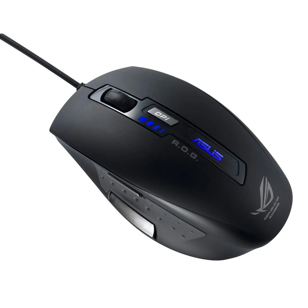 ASUS ROG GX850 Игровая мышь (6 кнопок, 5000 dpi, выбор одного из 5 значений dpi, Black, USB, 90-XB2Y00MU00000-)