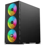 Корпус SOEYI «AX8-B20 SOEYI ATX case with black coating front panel with flat bigger mesh, without»