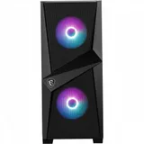 Корпус MSI MAG FORGE 100R Mid-Tower, ATX, 2xUSB 3.2, Audio I/O, 2x120mm ARGB Fan, 1x120mm black Fan, 6-ch Light controller, Front metal MESH, Up to 330mm GPU, Tempered Glass (676407)