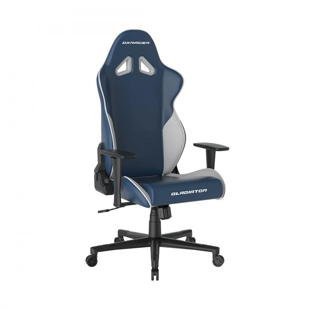 Кресло геймерское DXRacer Gladiator GC/LGN23LTC/BW, рег. высоты, подлокотник, 115 кг, Blue-White
