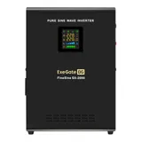 Комплект ИБП EX296001RUS + батарея 200Aч EX282991RUS 2шт (инвертор, синус, для котла, настенный) ExeGate FineSine SX-2000.LCD.AVR.2SH <2000VA/1400W, чистая синусоида, цветной LCD-дисплей, AVR, 2*Sch
