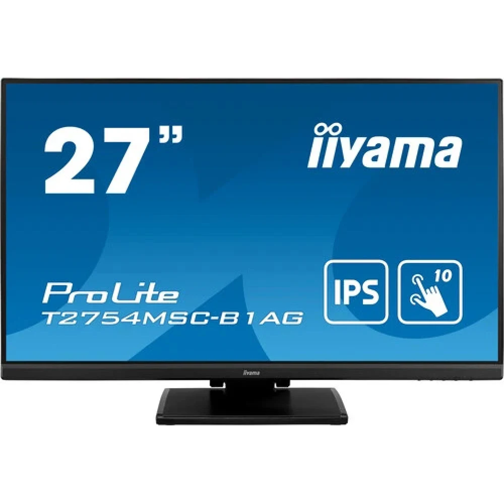 Монитор, iiyama, ProLite PLT2754M, T2754MSC-B1AG A, 27", 1920x1080, IPS, 60 Гц, VGA*1, HDMI*1, Аудиовыход, 300 кд/м2, 1000:1, 4 мс, 178/178, 16:9, Черный