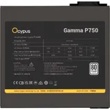 Блок питания 750W Ocypus Gamma P750 BK (ATX, 80+, APFC, 20+4 pin, 120mm fan, PCI-E 6+2Px4, 6xSATA) (Gamma-P750-W1HDBK024X-EU)
