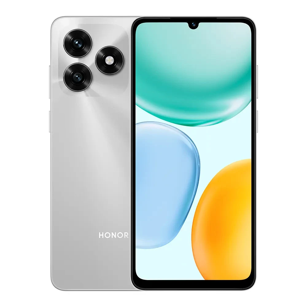 Смартфон, HONOR, X5c Plus NLA-LX2P, 4GB 128GB, 6.74", LCD, Android V, MediaTek Helio G81, Камера 50 Мп/5 Мп, 1600x720, Bluetooth 5.1, 5260 мАч, (Meteor Silver) Серый