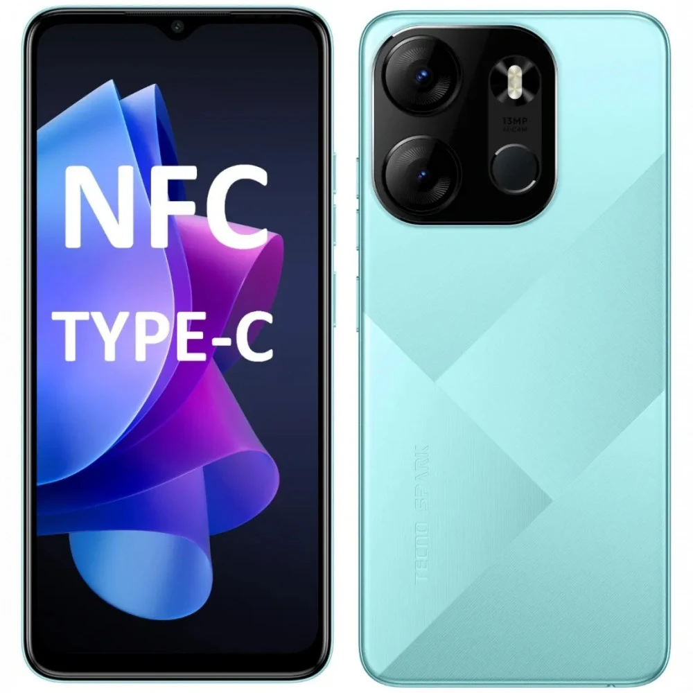 Смартфон Tecno Spark Go 2023, A22 3/64GB, 6.6"IPS, 1612x720, BT5.0, NFC, 2xSIM+microSD, Uyuni Blue