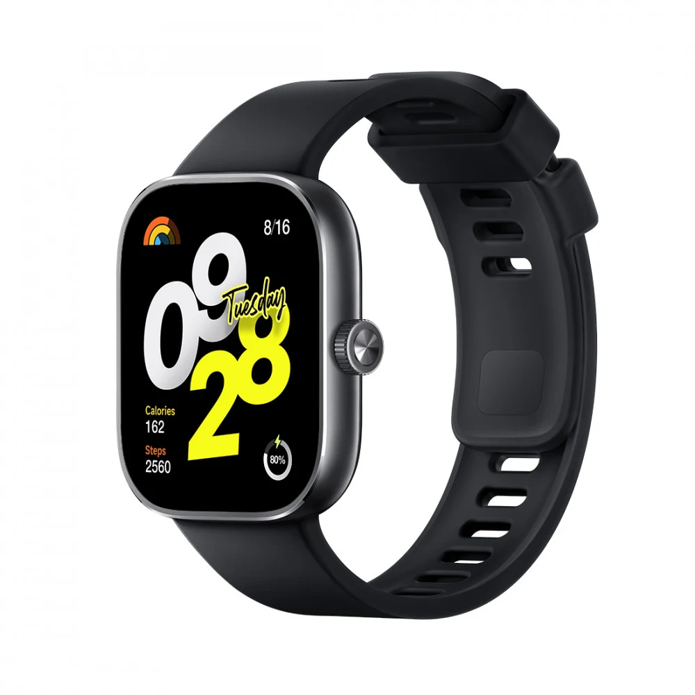 Смарт часы, Xiaomi, Redmi Watch 4, M2315W1 / BHR7854GL, Дисплей 1.97" AMOLED, Разрешение 390 x 450, Водонепроницаемые (5 АТМ), GPS+GLONASS, Galileo, BDS, QZSS, Батарея 470 мАч, Чёрный