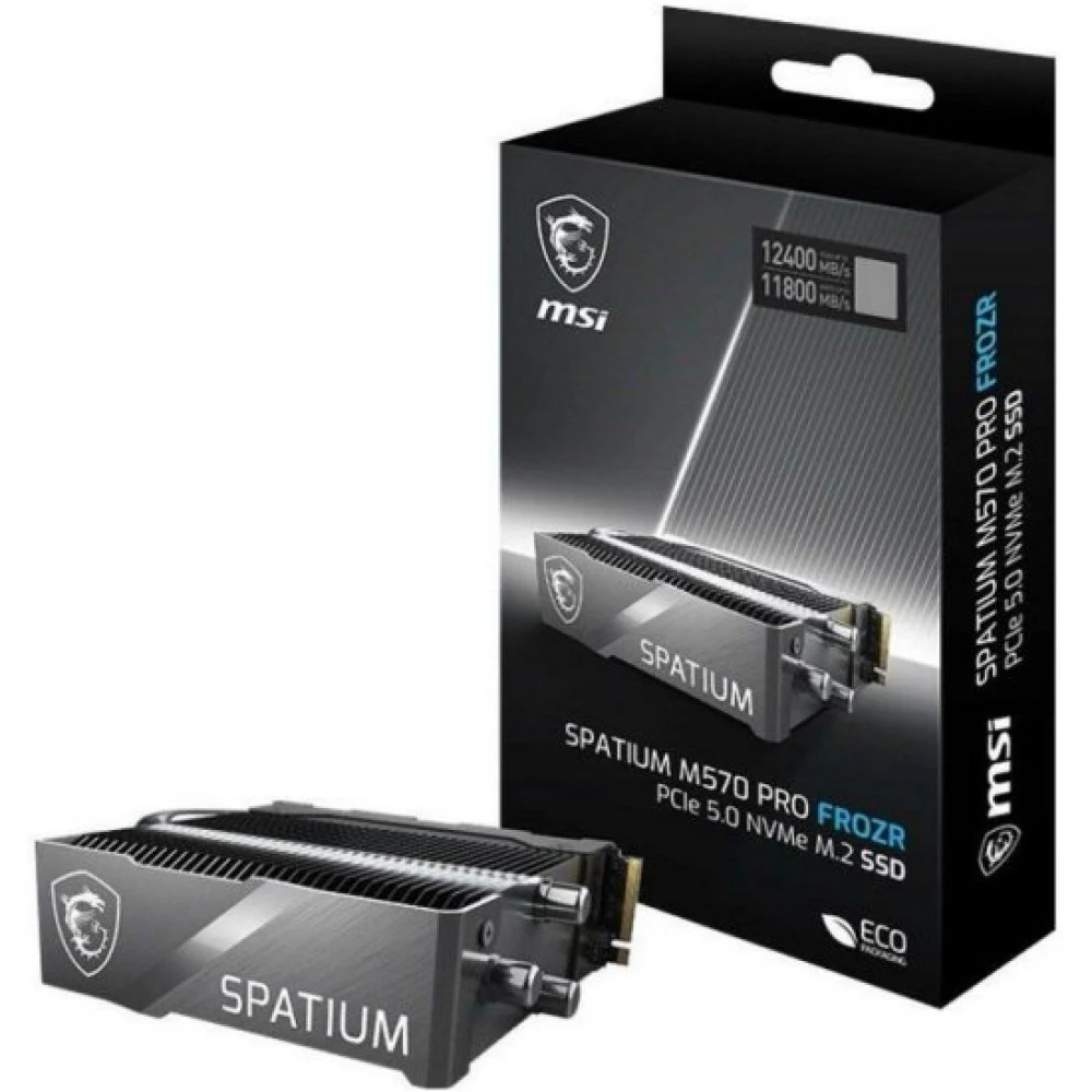 Твердотельный накопитель 2000Gb SSD MSI SPATIUM M570 PRO FROZR, M.2 2280, PCIe Gen5x4, NVMe 2.0, R12400 MB/s W11800MB/s, dram 4GB LPDDR4, 1400TBW, SPATIUM M570 PRO PCIe 5.0 NVMe M.2 2TB FROZR