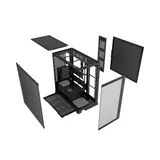 Компьютерный корпус, 1STPLAYER, Mi8-BK-3FBR1FBC1, Mid-Tower, ATX/M-ATX/M-ITX, USB3.0*1, Type C*1, HD AUDIO/Mic, 4*120мм FB вентилятор, Высота процессорного кулера до180мм, Длина VGA до 425мм, 3*3,5/