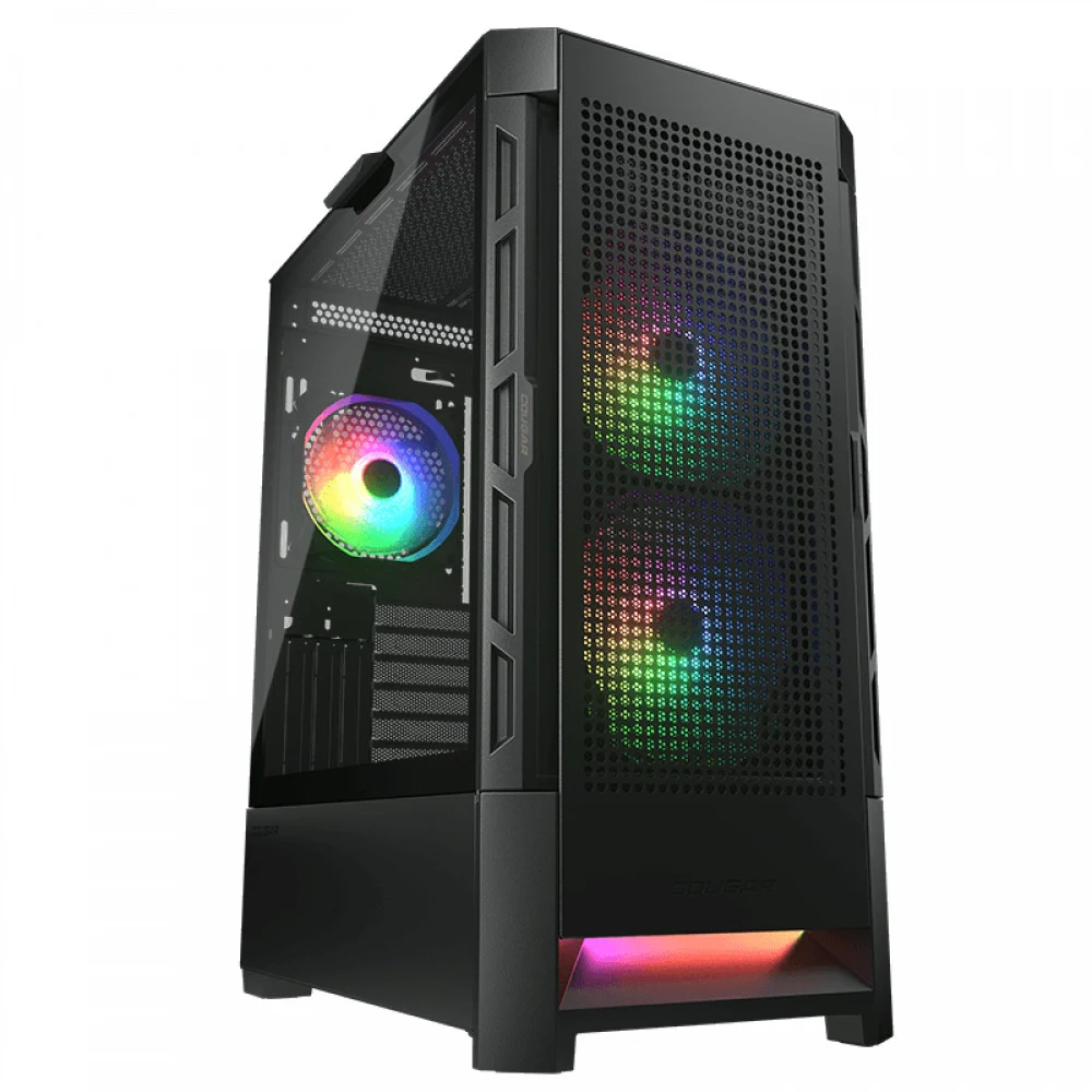 Компьютерный корпус, Cougar, Airface RGB, ATX/Micro ATX/Mini ITX, USB 2*3.0/2.0, HD-Audio+Mic, Кулер 2*14см/1*12см ARGB, Высота процессорного кулера до 190 мм, Длина VGA до 330мм, 2*3.5"/2*2.5", Тол