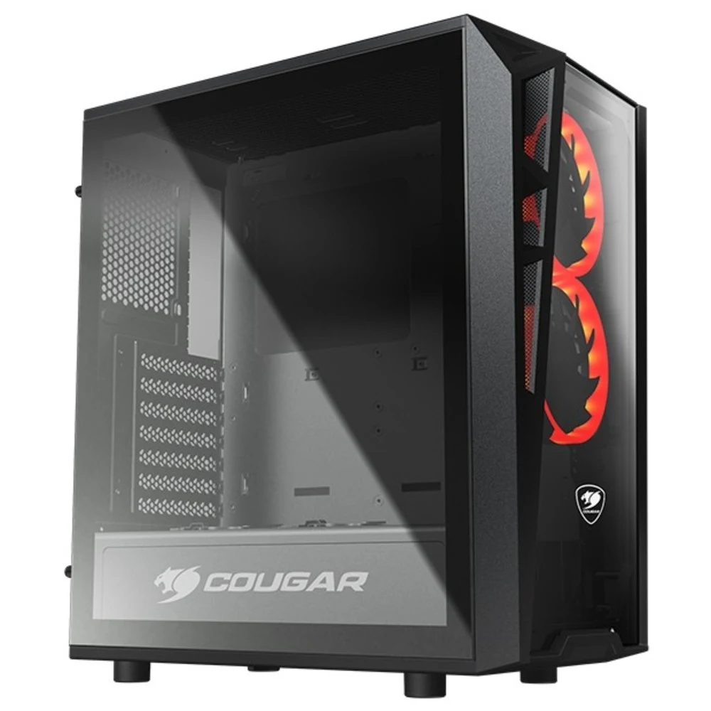 Cougar Turret игровой корпус чёрный (без БП, ATX, закаленное стекло, LED fan 2 x120 мм, 1 x USB 2.0, 2 x USB 3.0, audio)