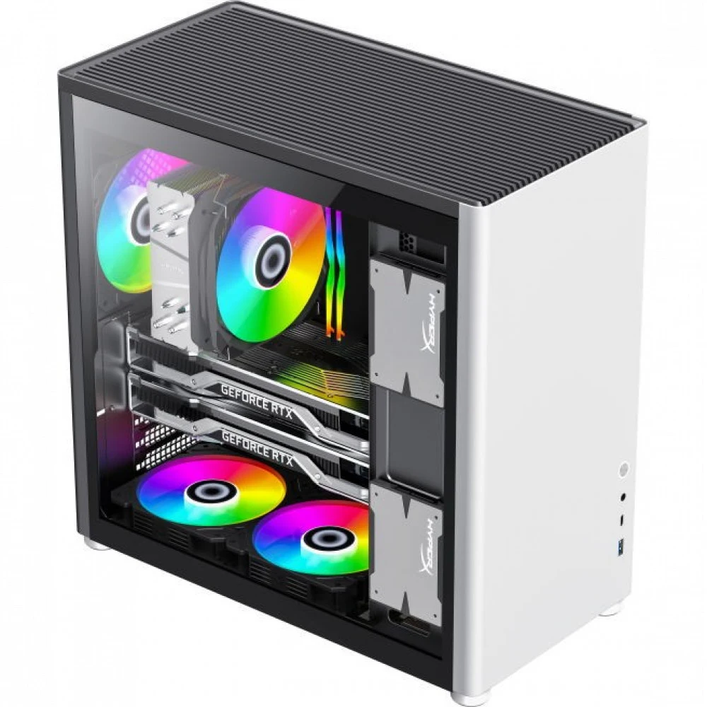 Компьютерный корпус, Gamemax, SPARK PRO WB, 12920100014, Mid Tower, ATX/m-ATX/Mini-ITX, USB3.0*1/ Type C*1/ HD-Audio, Высота процессорного кулера до 168мм, Длина VGA до 355мм, Количество отсеков 1*3