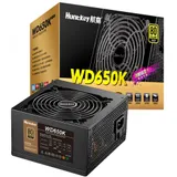 Блок питания ATX 650W Huntkey WD650K, Gold, 20+4/24+4/24+4+8/24+8+8, 12cm, 2x6+2p PCI-E