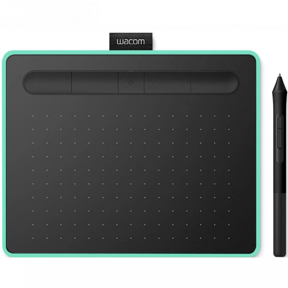 Графический планшет, Wacom, Intuos Small Bluetooth (CTL-4100WLE-N), Разрешение 2540 lpi, Чувствительность к нажатию 4096, 4 программируемые клавиши, 2 клавиши на пере, Размер планшета 200*160*8.8 мм