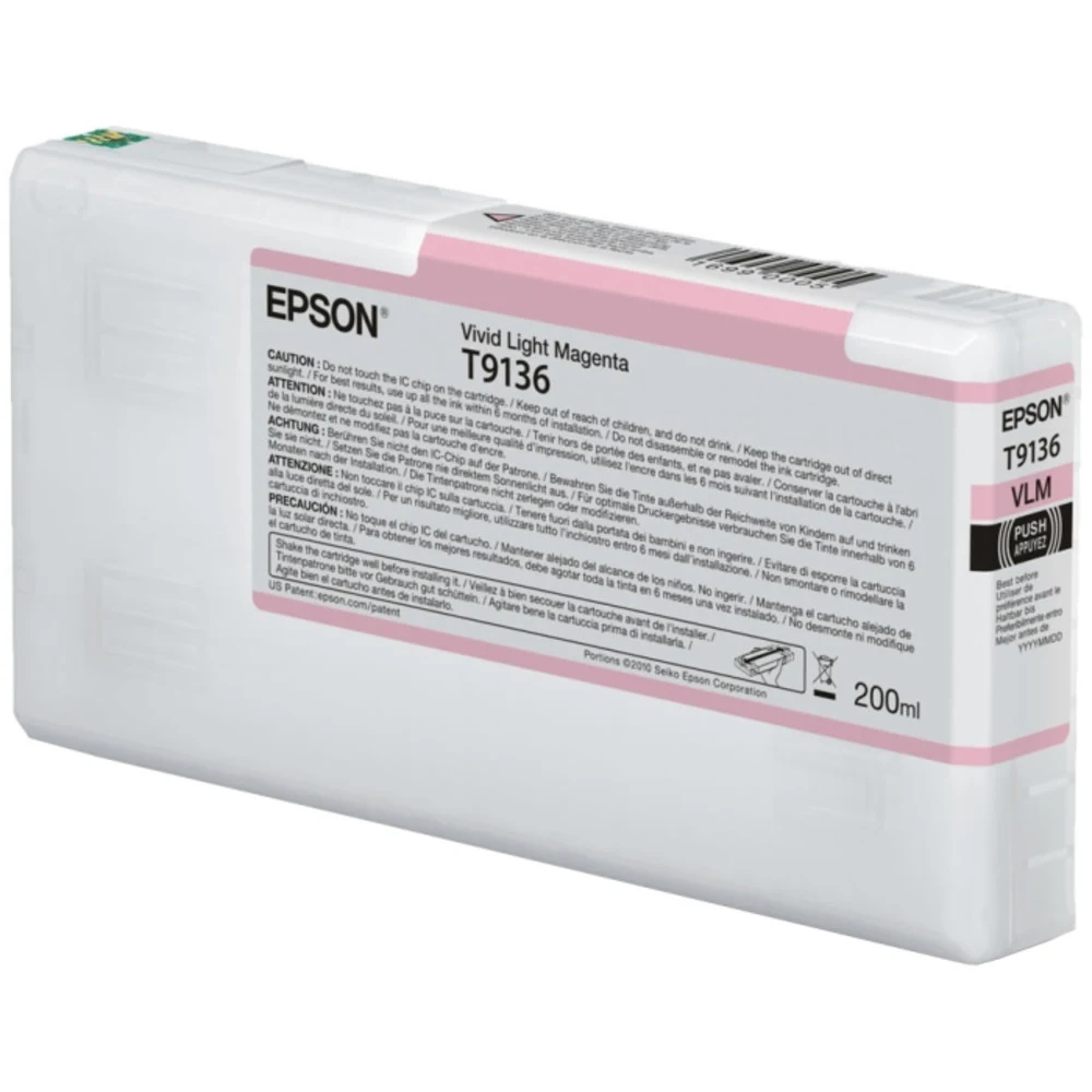 Картридж Epson T9136 Vivid Light Magenta Ink Cartridge (200ml)