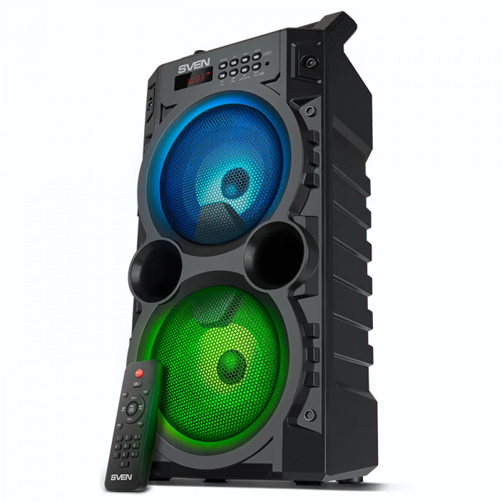 Колонки Sven PS-440 (2.0), Black, 20Вт (2х10) RMS, 100Hz-20kHz, USB, microSD, BT, FM