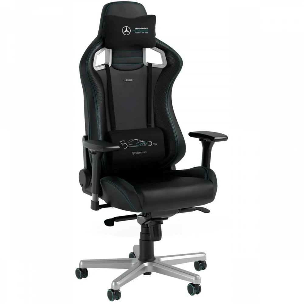 Игровое кресло Noblechairs EPIC Mercedes-AMG Petronas &lt Экокожа, подлокотник 4D, газлифт 4&gt