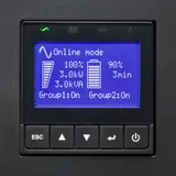 Eaton 9PX 3000i RT3U (3000ВА/3000Вт) (башня/стойка 3U малой глубины) Характеристики: Общие: Топология: Двойное преобразование частоты в режиме онлайн с системой коррекции коэффициента мощности PFC К
