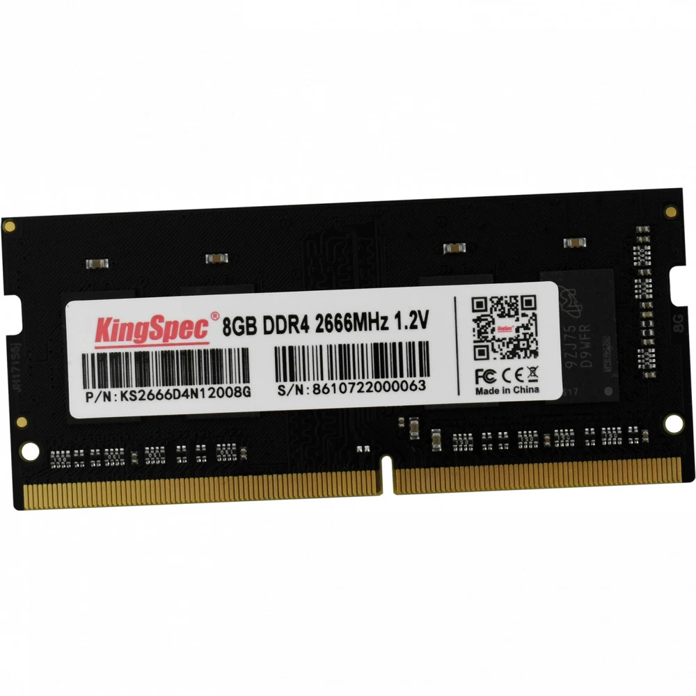 Оперативная память DDR4 8GB 2666MHz Kingspec KS2666D4N12008G RTL PC4-21300 SO-DIMM 260-pin 1.2В single rank Ret [KS2666D4N12008G]