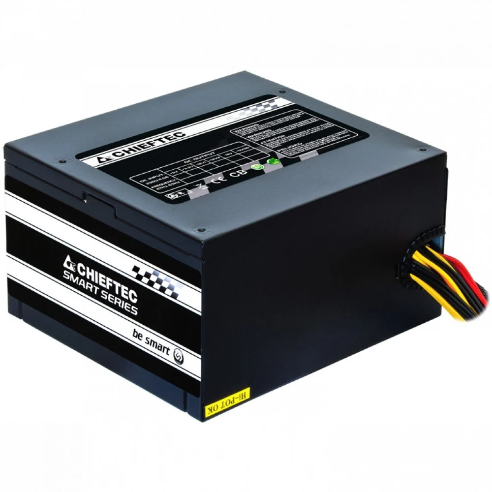 Блок питания, Chieftec, Smart GPS-550A8, 550W, ATX, APFC, non-Modular, 20+4pin, 4+4pin, 4*Sata, 2*Molex, 2*PCI-E 6+2 pin, Вентилятор 12см, Черный