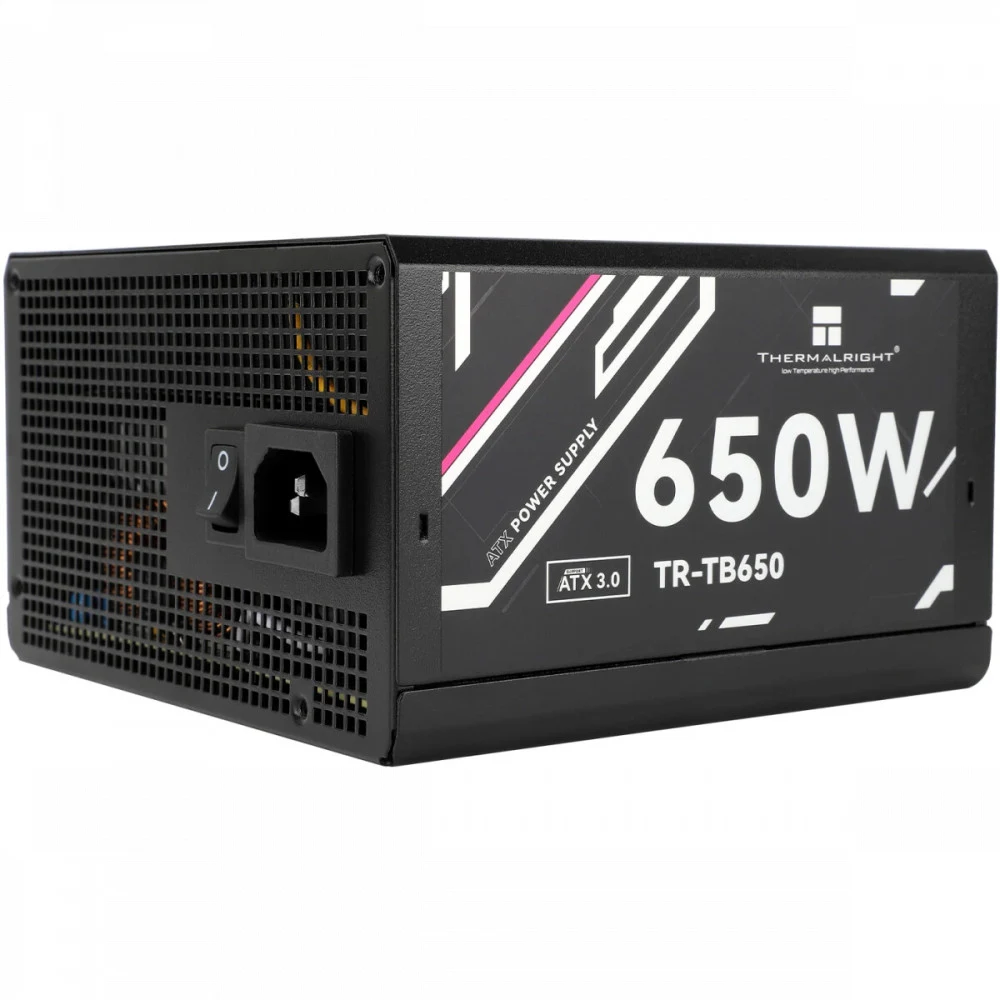 Блок питания 650W/ Power Supply Thermalright, 650W 80+ Bronze (ATX, 3.0, Full modular, 1x24(20+4)pin, 2xCPU 8(4+4)pin, 4xPCIe*2 8(6+2)pin, 3xSATA3, 3xMOLEX4pin, Active, 120x120mm, 150x140x86mm, APFC