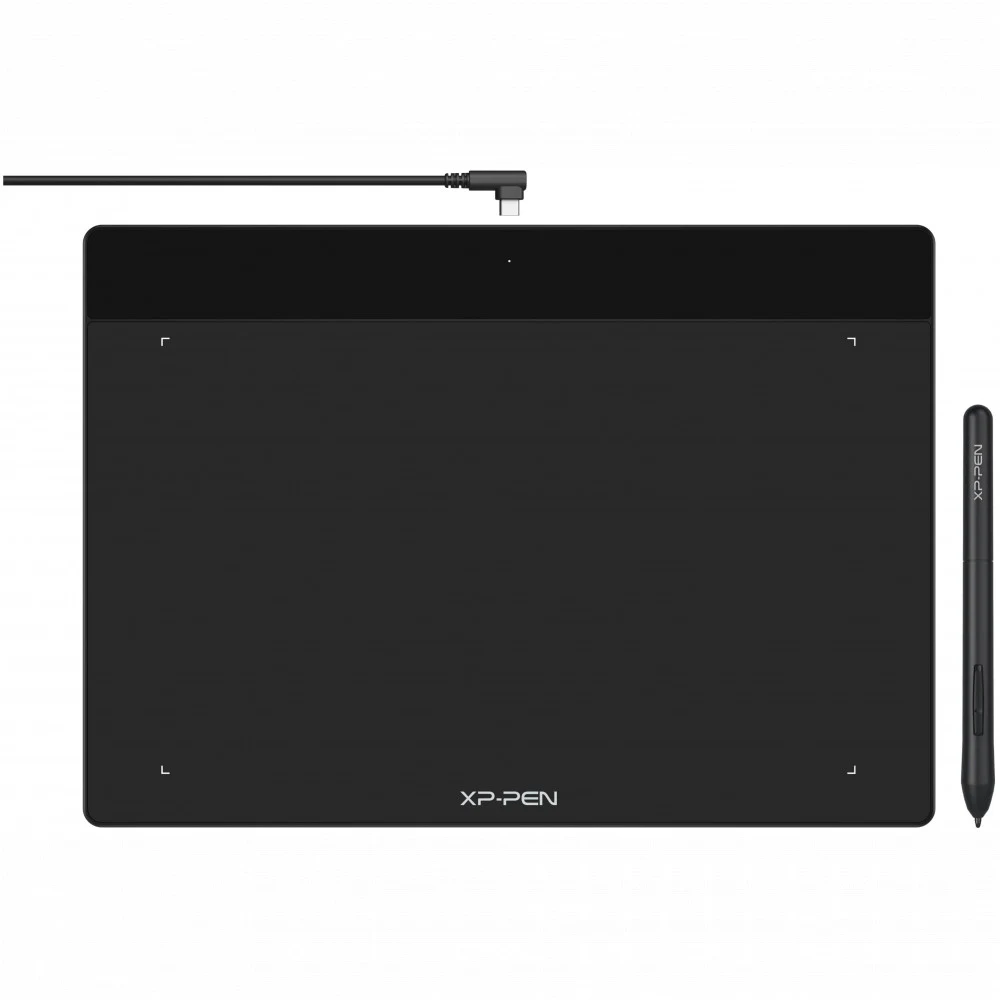 Графический планшет, XP-Pen, Deco Fun L BK, Разрешение 5080 lpi, Чувствительность к нажатию 8192, Интерфейс USB-C, Рабочая область 10"х6.27", Чёрный