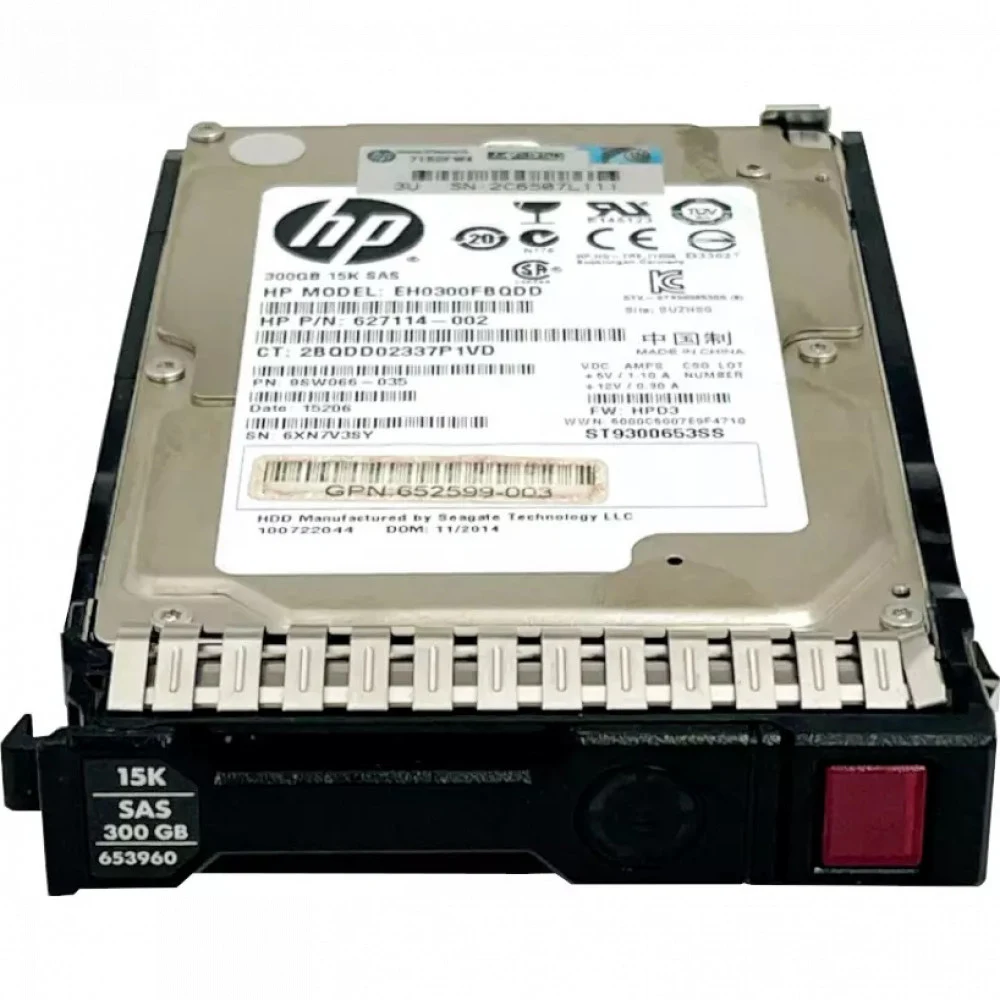 Жесткий диск HP 300GB SAS 15K 2.5 SC HDD [652611-B21], 652611-B21 653960-001 EH0300FCBVC 652625-002 627114-002 EH0300FBQDD 652611-S21 652599-003 709993-001 709747-B21 652611-B21-REF