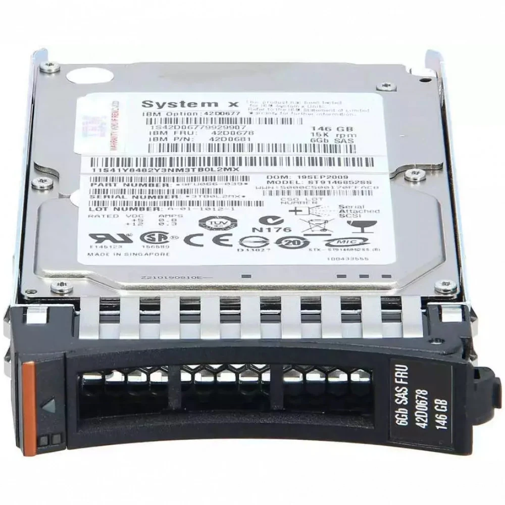 Жесткий диск IBM 146GB 15K SAS 2.5 HDD [42D0678], 42D0678 42D0681 42D0652 44W2201 42D0667 42D0653 42D0656 44W2207 90Y8928 42D0668 90Y8935 42D0671 43D0677 00Y5749 90Y8944 49Y1896 42D0677