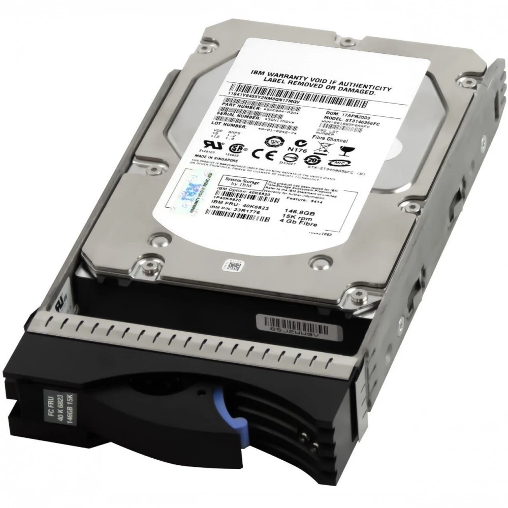 Жесткий диск IBM 146GB 15K 4GB FC 3.5 HDD [40K6823], 40K6823 23R1776 40K6820 40K6857 46C8831 17P8395 0B22152