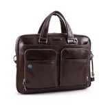 Деловая сумка Piquadro Blue Square CA2849B2/MO с отделением для ноутбука 15" коричневая натур.кожа
