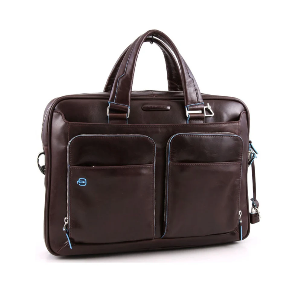 Деловая сумка Piquadro Blue Square CA2849B2/MO с отделением для ноутбука 15" коричневая натур.кожа